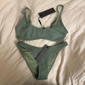 Triangl Maci Green/Khaki Bikini XS (Cheeky) NWT